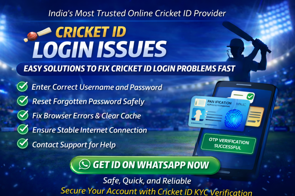 Cricket ID Login Issues