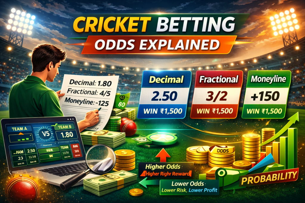 Cricket Betting odds explained